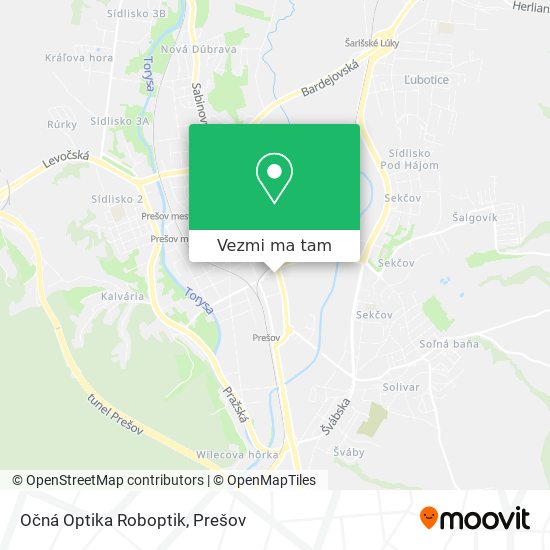 Očná Optika Roboptik mapa