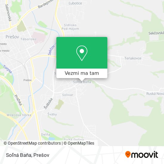 Soľná Baňa mapa