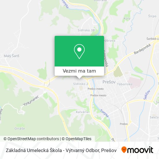 Základná Umelecká Škola - Výtvarný Odbor mapa