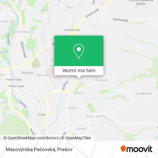 Mäsovýroba Pečovská mapa