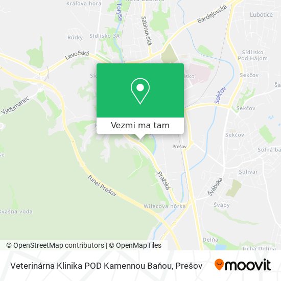 Veterinárna Klinika POD Kamennou Baňou mapa