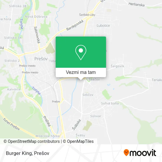 Burger King mapa