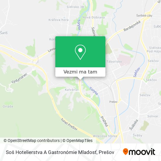 Soš Hotelierstva A Gastronómie Mladosť mapa