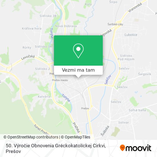 50. Výročie Obnovenia Gréckokatolíckej Cirkvi mapa