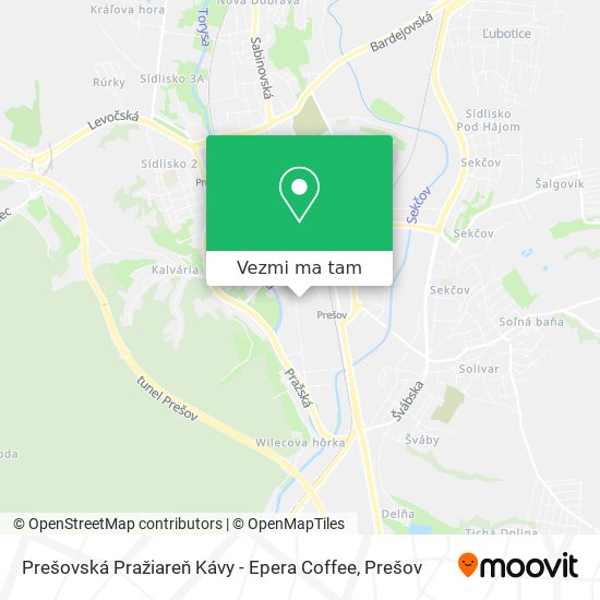 Prešovská Pražiareň Kávy - Epera Coffee mapa