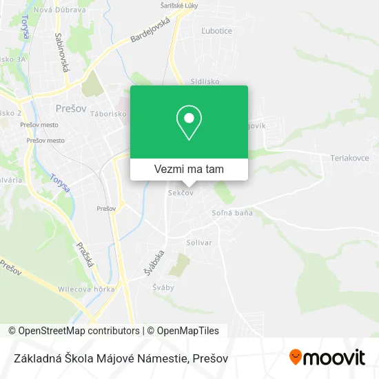 Základná Škola Májové Námestie mapa