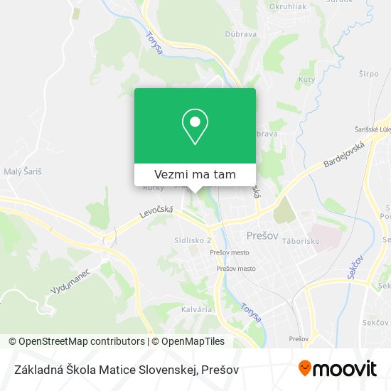 Základná Škola Matice Slovenskej mapa