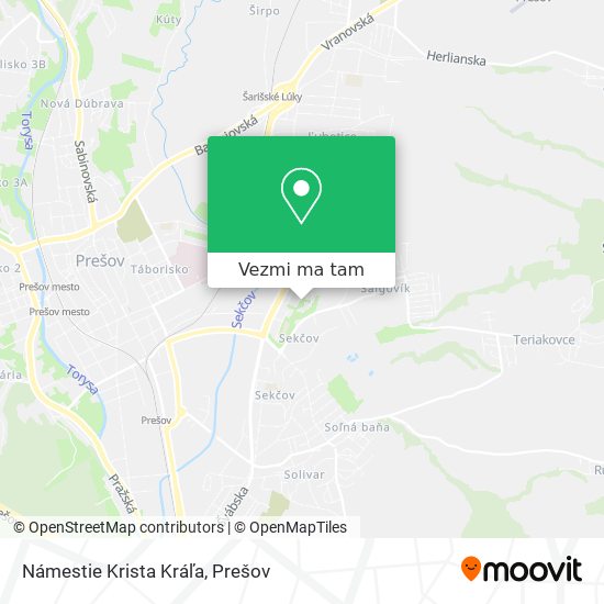 Námestie Krista Kráľa mapa