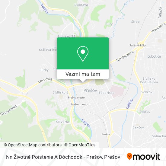 Nn Životné Poistenie A Dôchodok - Prešov mapa