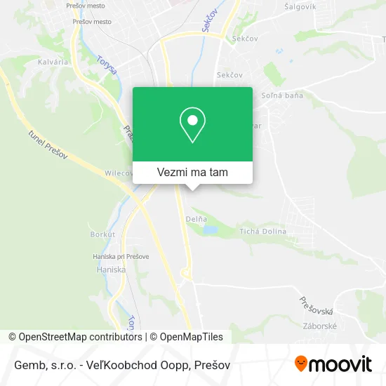 Gemb, s.r.o. - VeľKoobchod Oopp mapa