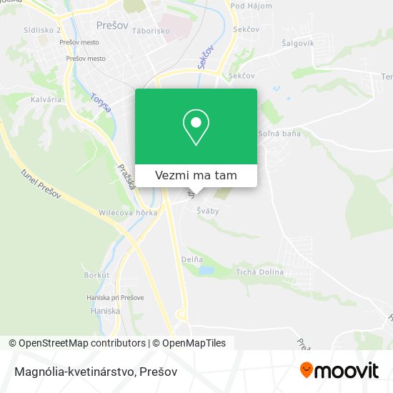 Magnólia-kvetinárstvo mapa