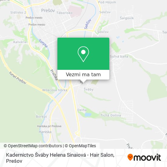 Kaderníctvo Šváby Helena Sinaiová - Hair Salon mapa