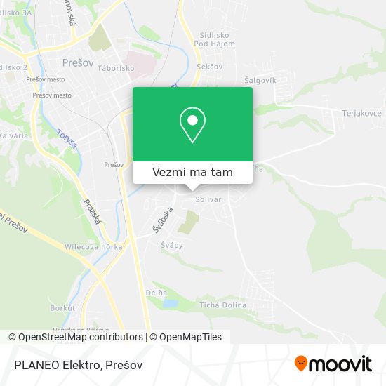 PLANEO Elektro mapa