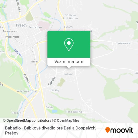 Babadlo - Bábkové divadlo pre Deti a Dospelých mapa