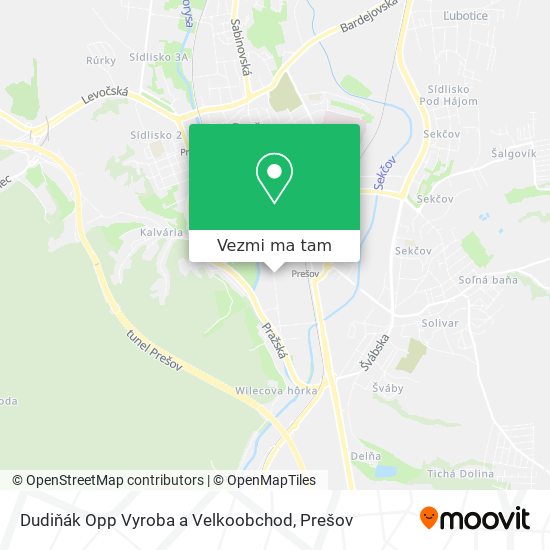 Dudiňák Opp Vyroba a Velkoobchod mapa