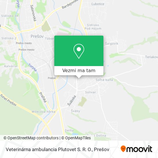 Veterinárna ambulancia Plutovet S. R. O. mapa