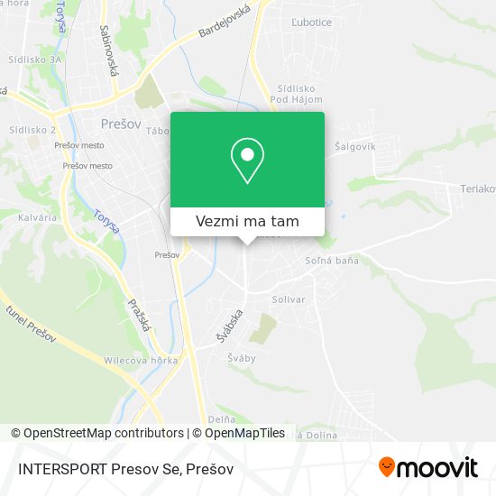 INTERSPORT Presov Se mapa