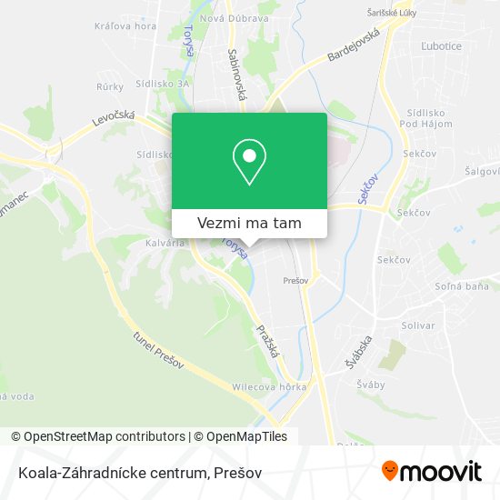 Koala-Záhradnícke centrum mapa