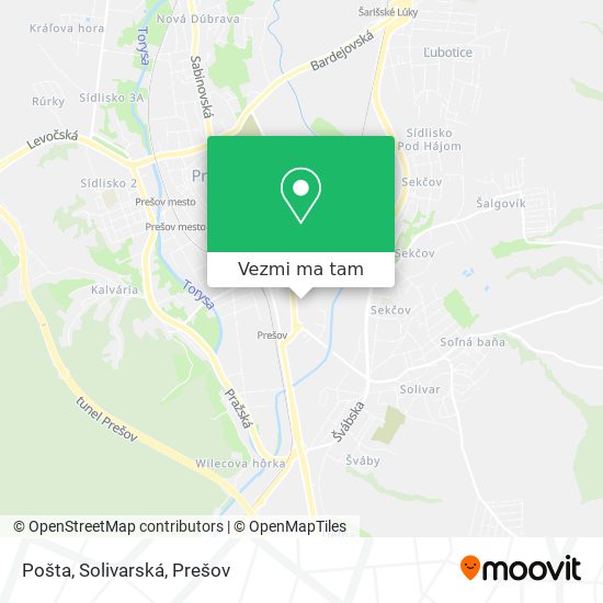 Pošta, Solivarská mapa