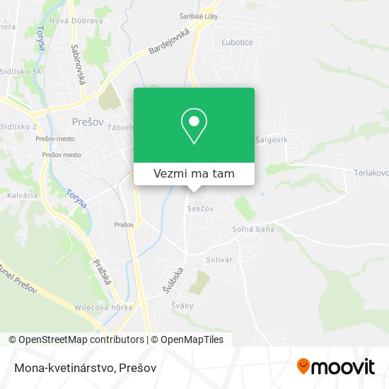 Mona-kvetinárstvo mapa