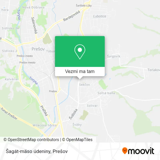 Šagát-mäso údeniny mapa