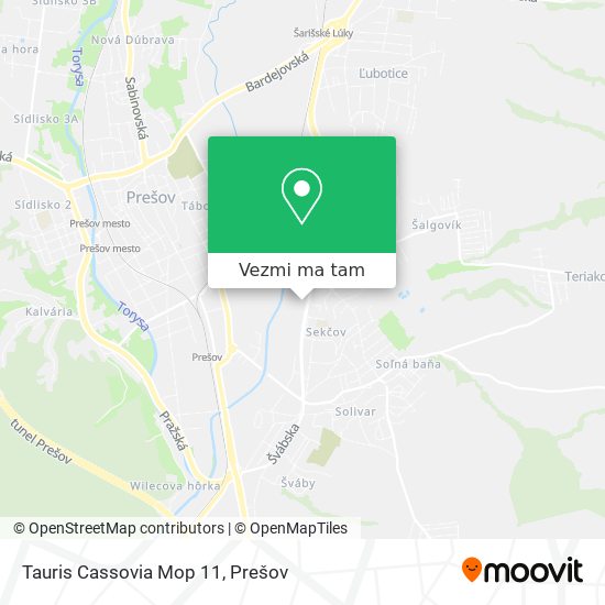 Tauris Cassovia Mop 11 mapa