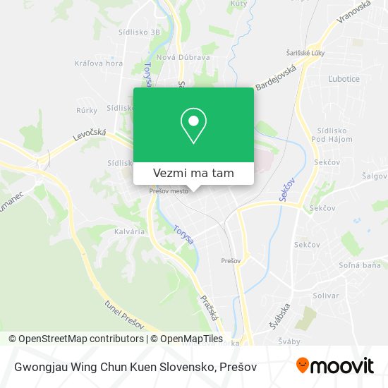 Gwongjau Wing Chun Kuen Slovensko mapa