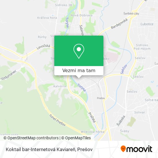 Koktail bar-Internetová Kaviareň mapa