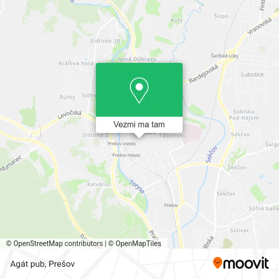 Agát pub mapa