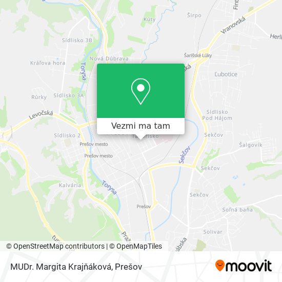 MUDr. Margita Krajňáková mapa