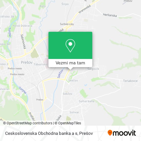 Ceskoslovenska Obchodna banka a s mapa