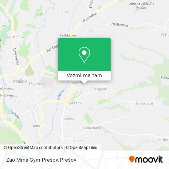 Zao Mma Gym-Prešov mapa