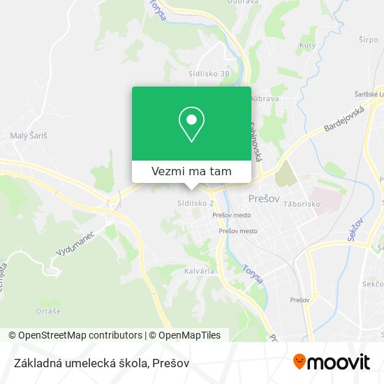 Základná umelecká škola mapa