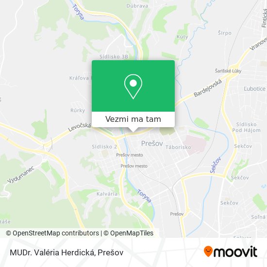 MUDr. Valéria Herdická mapa