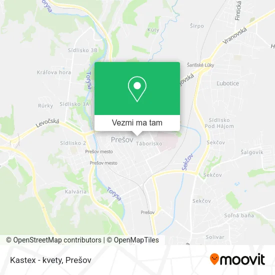 Kastex - kvety mapa