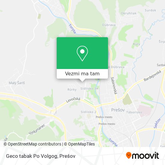 Geco tabak Po Volgog mapa