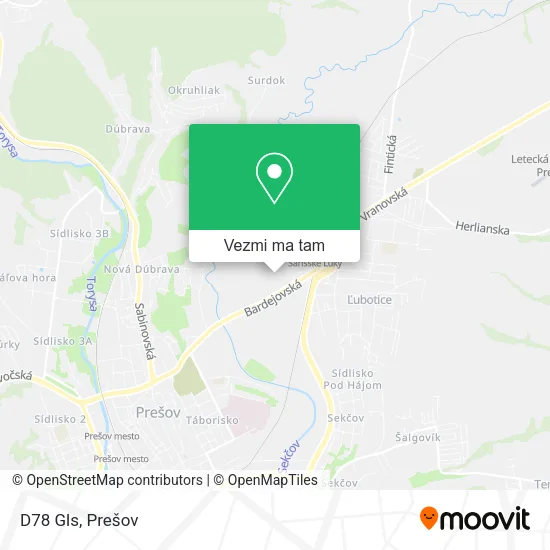D78 Gls mapa