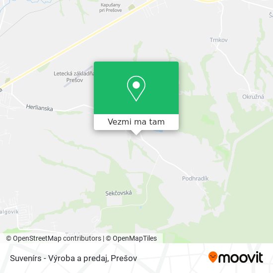 Suvenírs - Výroba a predaj mapa