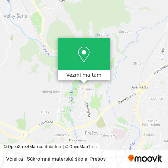 Včielka - Súkromná materská škola mapa