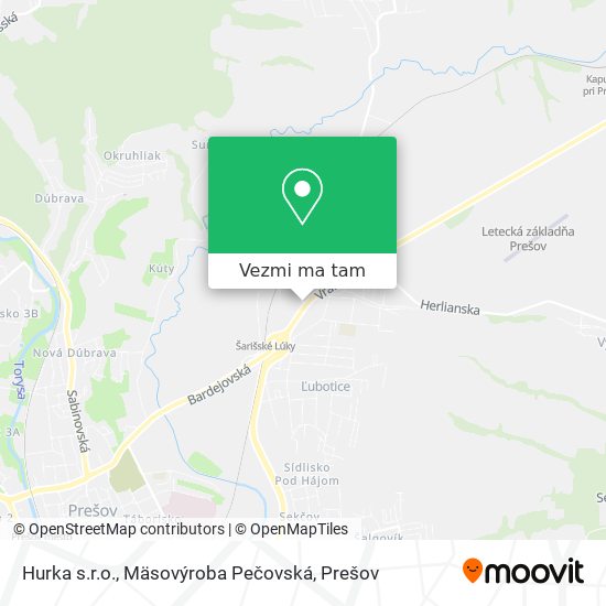 Hurka s.r.o., Mäsovýroba Pečovská mapa