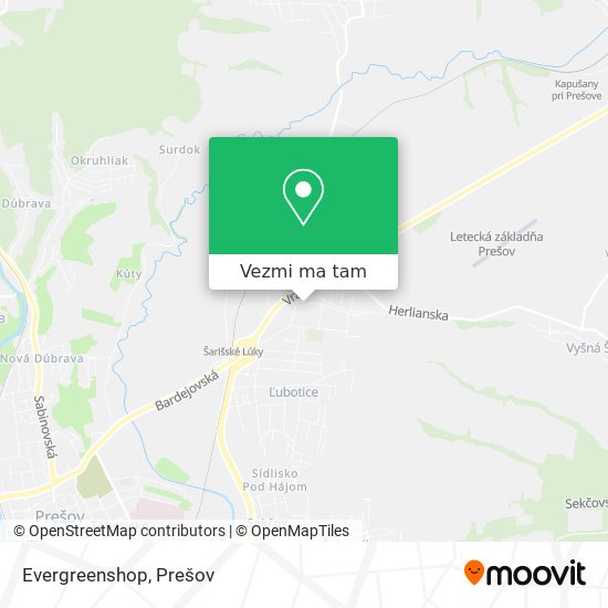 Evergreenshop mapa