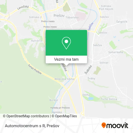 Automotocentrum s R mapa