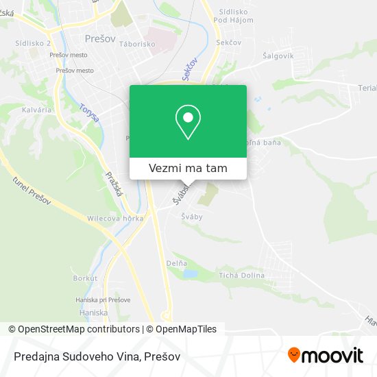 Predajna Sudoveho Vina mapa