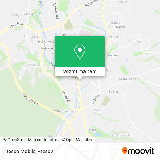 Tesco Mobile mapa