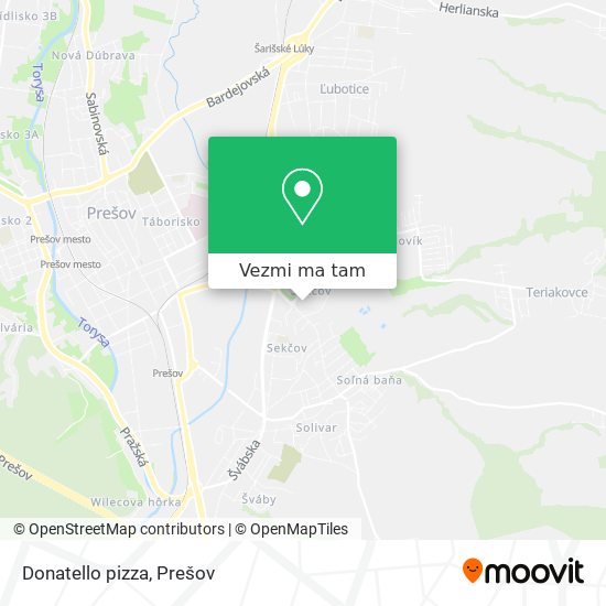 Donatello pizza mapa