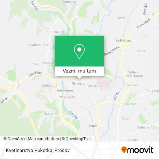 Kvetinarstvo Puketka mapa