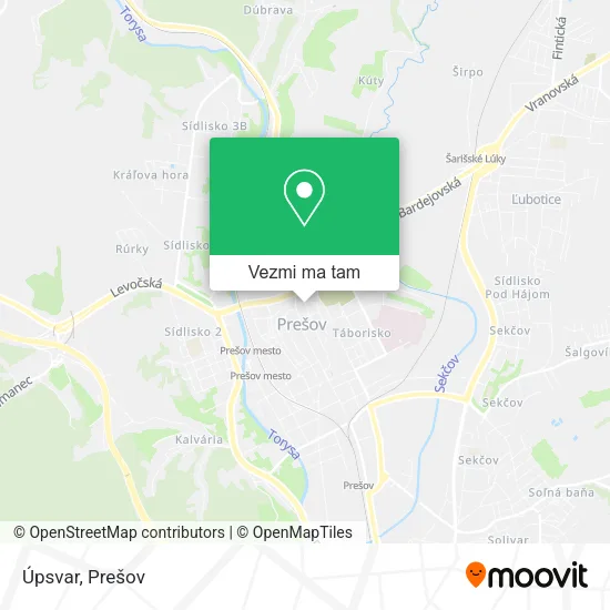 Úpsvar mapa