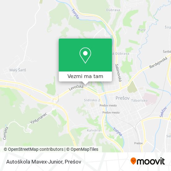 Autoškola Mavex-Junior mapa