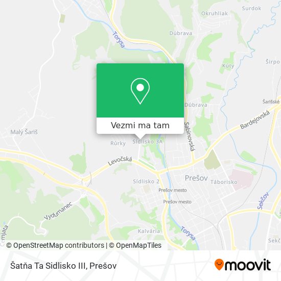 Šatňa Ta Sidlisko III mapa