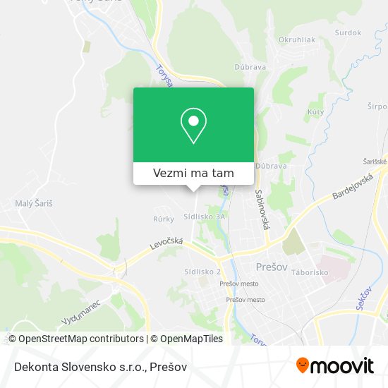 Dekonta Slovensko s.r.o. mapa